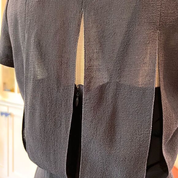 CHANEL Navy Back Cutout Dress - Picture 13 of 13